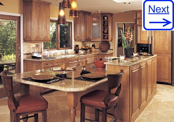 Luxury Kitchen Photos:  All Wood and Dual-Level Breakfast Island